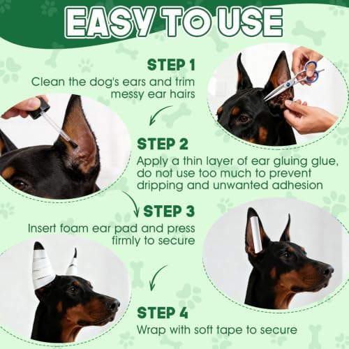 Doberman Ear Posting Kit, Waterproof, Long-Lasting, Easy Wash off with Soap