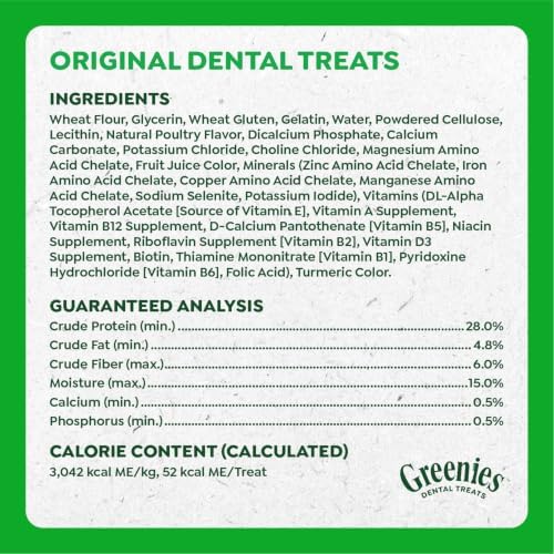Greenies Petite Natural Dental Dog Treats, Original Flavor, 30 Count