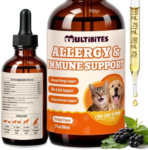 Allergy Relief & Immune Support Drops for Dogs & Cats, 60 ml