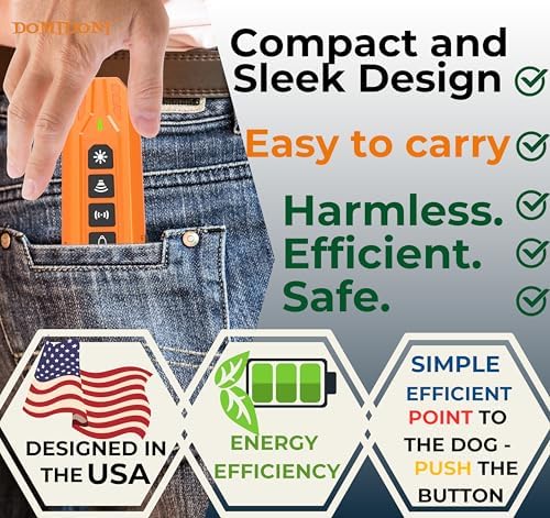 Dog Bark Deterrent Device- 3X Ultrasonic Anti Barking Devices for Dogs, Safe for Dogs & Humans, Portable Barks No More Bark Stopper Dog Training Device Indoor Outdoor Use Rechargeable(Alpha Pro)