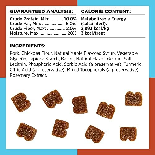 BIXBI Liberty Trainers, Bacon (6 oz, 1 Pouch) - Small Training Treats for Dogs - Low Calorie and Grain Free Dog Treats, Flavorful Pocket Size Healthy and All Natural Dog Treats