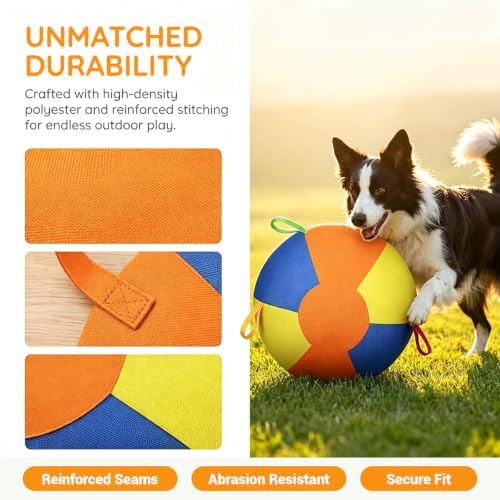 10'' Herding Ball for Dogs & Horses, Inflatable PVC Training Toy