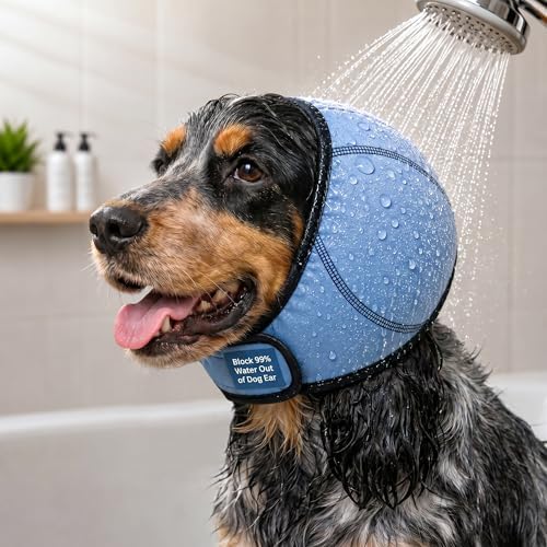 HOFi Dog Ear Covers for Bath: Waterproof Ear Protection to Keep Water Out