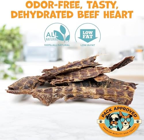 Pack Approved Dehydrated Beef Heart Dog Treats - 3.5oz