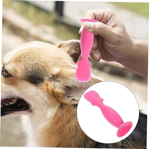 Silicone Wrinkle Cream Applicator Brush for Dogs Flexible Tear Stain Paste Tool with Suction Cup for Application for Grooming and Pet Care