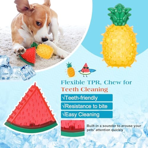 Pawaboo Pet Teether Cooling Chew Toys, Freezable Teething Toy for Puppies