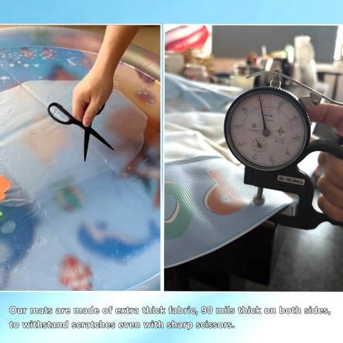 2Pcs Extra Thick Pet Sensory Play Mat and Air Pump, Interactive Cats Toy,L