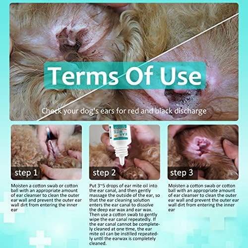 2PCS Ear Drop for Dogs & Cats - Cat Ear Drop with Aloe Vera, Soothes Itching, Vet-Recommended Formula for Pets Ear Cleaning, Fast-Acting