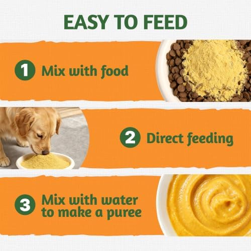 Just Try Pumpkin Powder for Dogs Fiber Supplement Digestive Support 6.35 oz