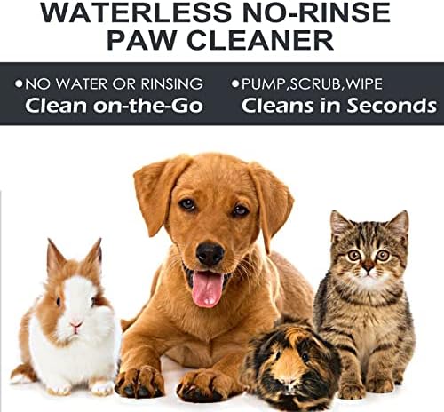 MCstars No-Rinse Dog Paw Cleaner Foam with Silicone Brush