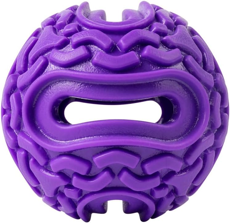 KONG Squeezz Flex Ball – Flexible Treat & Chew Holder for Dogs – Interactive Dog Toy for Fetch, Floating, & Travel – Holds Treats, Chews, & Bully Sticks (Small/Medium)