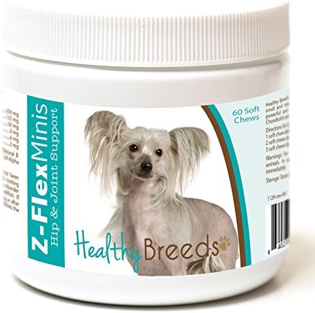 Healthy Breeds Chinese Crested Z-Flex Minis Hip and Joint Support Soft Chews 60 Count