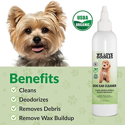 We Love Doodles Dog Ear Cleaner & 4-in-1 Shampoo (Lavender) Bundle - Ear Drops for Dogs & 4-in-1 Shampoo Kit - Prevents Infection, Itching & Odor - Tear Free - Made in USA