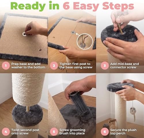 Best Pet Supplies Catify Cat Scratching Post - Gray H: 25"