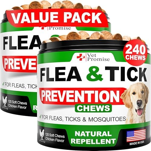 (2 Pack) Flea and Tick Prevention for Dogs Chewables - 240 Ct - Oral Pills