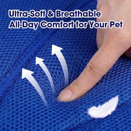 Soft Dog Recovery Cone Collar – Adjustable Transparent E-Collar Alternative for Medium Dogs After Surgery | Anti-Lick, Soft Padded Neck, Comfortable Pet Recovery Cone for Eating & Sleeping, M