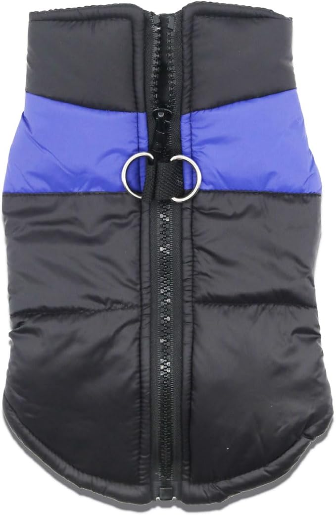 Small Dog Coats Warm Winter Jackets for Small Medium Dogs Puppy Cold Weather Coat Pet Clothes, Blue, X-Large