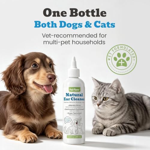 Dog & Cat Ear Cleaner, 8.45oz pH‑Balanced No‑Sting Ear Wash
