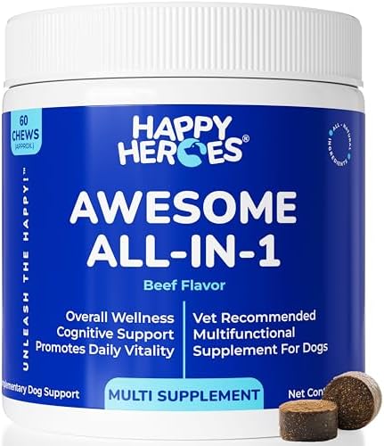 Awesome All-in-1 Multivitamin Dog Chews, Supports Dog Health