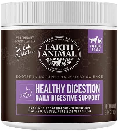 Earth Animal Apothecary Supplement - Healthy Digestion for Dogs & Cats 8 oz