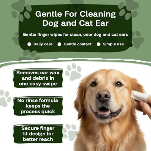 Dog Ear Wipes & Cat Ear Cleaner Coconut Scent - 50 Count