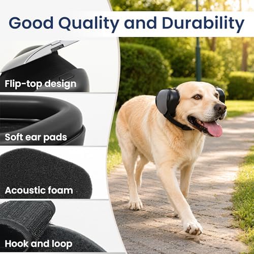 Dog Ear Muffs for Noise Protection - 35dB NRR Noise Cancelling Headphones for Dogs