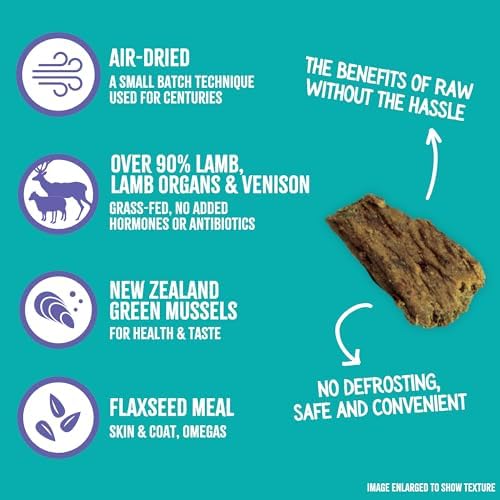 RawTernative Air Dried Dog Food, Lamb, Organs, & Venison Recipe, 5 oz