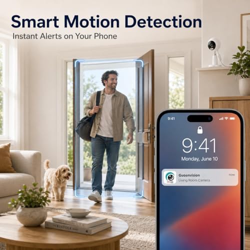 3MP Security Cameras for Home Security, Outdoor Indoor, Baby Monitor - 2Pcs