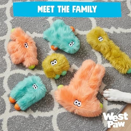 WEST PAW Rowdies Sven Durable Plush Dog Toy with HardyTex Reinforced Seams Squeaker - Soft Plush Exterior Hand Sewn by Skilled Artisans and Made in USA for Dogs - Melon