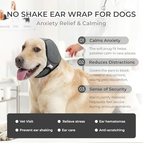 Dog Ear Covers for Bath,Dog Ear Muffs Noise Reduction Anxiety Relief