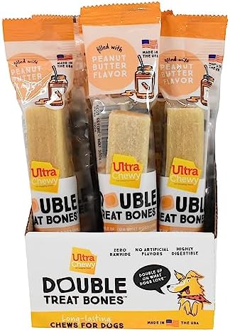 Ultra Chewy Peanut Butter Double Treat Bones, 12 Count