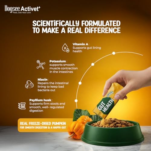 Dogsee Activet+ Freeze Dried Dog Food Topper with Yak Cheese Powder, Dog Supplement for Gut Health, Probiotics for Dogs, Prevents Diarrhea, Indigestion & Reduce Scratching (30 Sachets)
