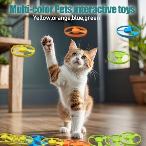 7 Piece Cat Fetch Toys, Interactive Flying Cat Toy (only 30 Propellers)