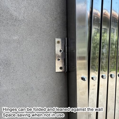 Folding Retractable Security GateStainless Steel Scissor Door Connectable Traffic Barricade for Industrial & School Use Portable with Casters & Locking Ring (47.2x78.7in)