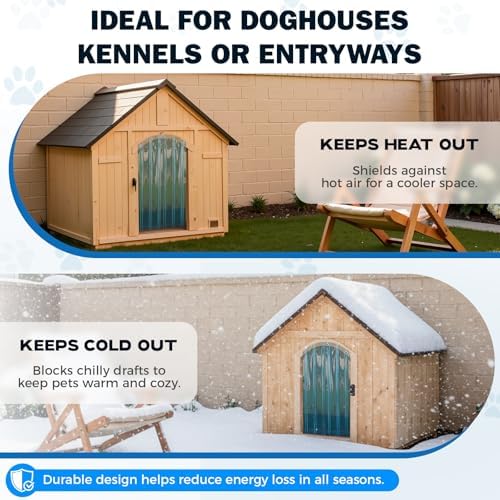 9.8 in x 4.9 ft Dog Door Replacement Flaps, Trim to Size Pet House Flap