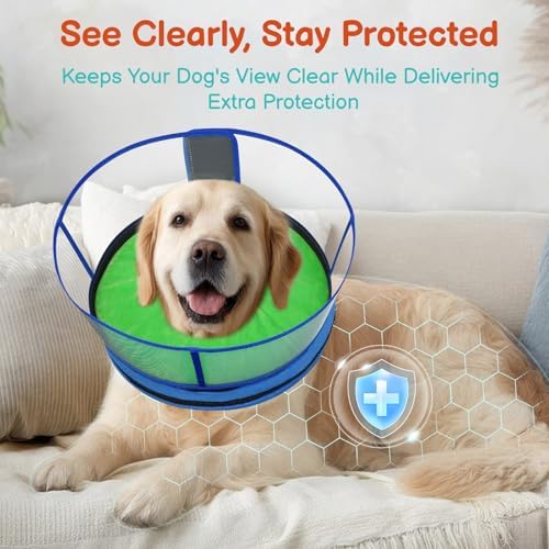 Dog Cone, No-Inflation Sponge Donut Collar for Dogs After Surgery