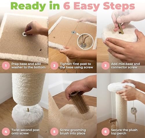 Best Pet Supplies Catify Cat Scratching Post - Beige H: 25"