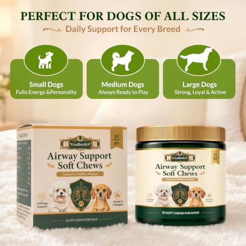 Airway Support Soft Chews for Dogs, Small Breed Daily Airway Support