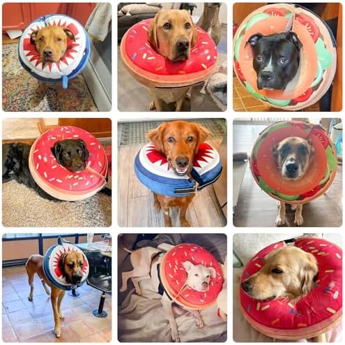 BEAUTYZOO Dog Cone Collar Alternative After Surgery,Pet Neck Donut E‑Collar