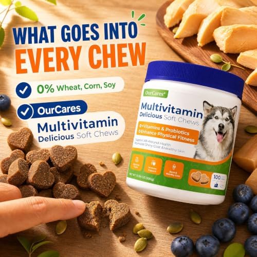Dog Multivitamin, Glucosamine & Probiotics, Hip & Joint, 15 Count