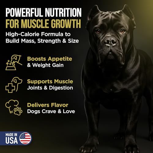 Dog Weight Gainer 30 Servings- Weight Gain Supplements for Dogs - Canine and Dog Muscle Builder - Made in The USA