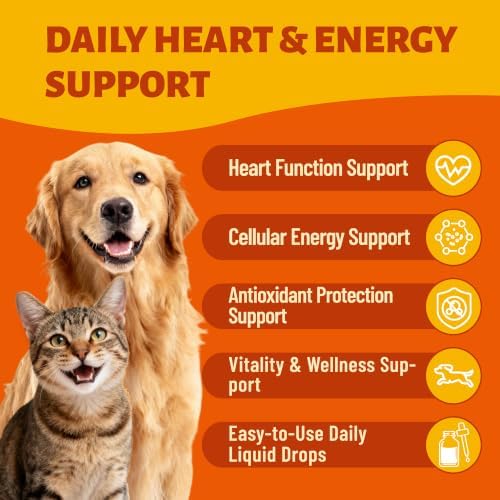 Coenzyme Q10 Drop & Taurine Suppelment for Dogs & Cats, 2 oz