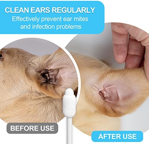 Small-Head Dog Ear Swabs, Gourd Cotton Tips, 110 pcs