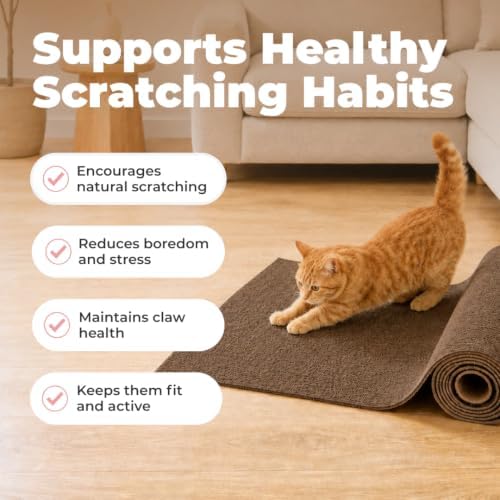 Catify Peel & Stick Cat Scratching Mat - Brown, L:78"
