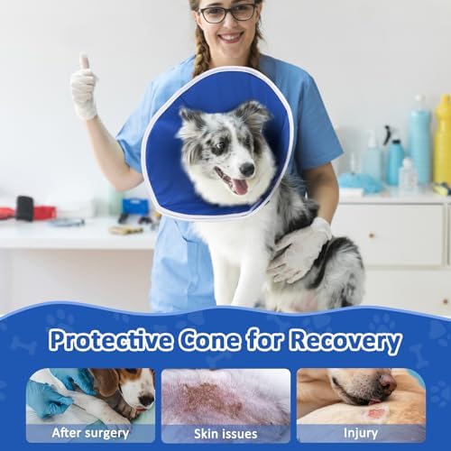 BARKLESS Soft Dog Cone for Small Dogs After Surgery, Fabric E Collar