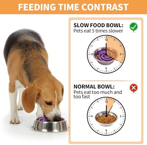 Slow Feeder Dog Bowls Insert, Bestalk Soft Silicone Slow Eating Feeder Insert with Suction Cups for Small, Medium and Large Dogs, Fit into Basic and Elevated Bowls