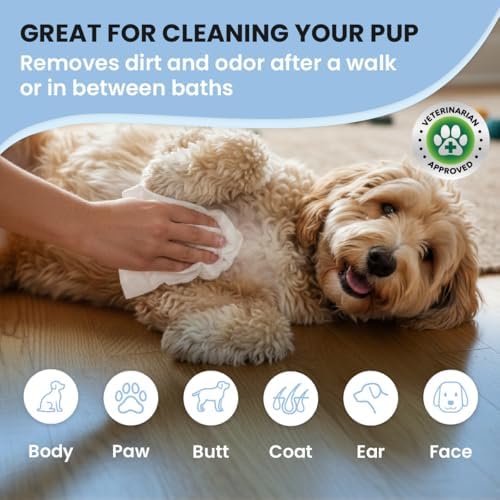 Dog Wipes, Deodorizing & Cleaning, Unscented, Made in USA, 400 Count