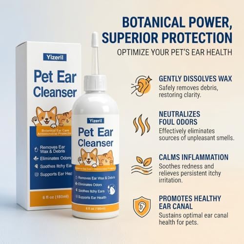 Dog Ear Wash, Wax Debris and Odor Cleaner, Alcohol-Free, 6 fl oz