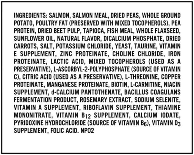 Pure Balance Wild & Free Salmon & Pea Recipe Dry Dog Food, Grain~Free, Real Salmon First Ingredient, No Fillers or Artificial Preservatives, Supports Muscle, Digestion, Heart, and Coat Health ~ 4 Lbs