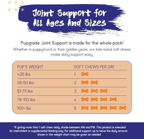 PupGrade Joint Support for Dogs, Peanut Butter Flavor - 360 Soft Chews